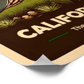 カリフォルニア州の鳥 - カリフォルニアウズラ ヴィンテージ ポスター (角)