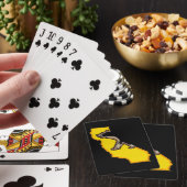 カリフォルニア州は黄色の黒遊色のカードを持つ トランプ (インサイチュ)