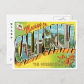 カリフォルニア州へのヴィンテージ変更の所在地 案内ポストカード (正面/裏面)