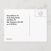 カリフォルニア州へのヴィンテージ変更の所在地 案内ポストカード (裏面)