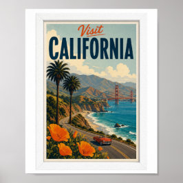 カリフォルニア州への旅行 ヴィンテージ ポスター