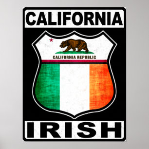 カリフォルニア州アイリッシュアメリカン ポスター