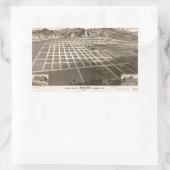 カリフォルニア州アズサの鳥瞰図(1887) 長方形シール (バッグ)