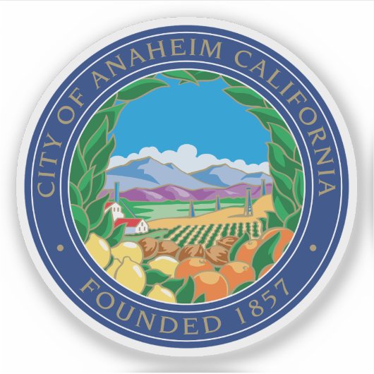 カリフォルニア州アナハイムの封印 シール (正面)