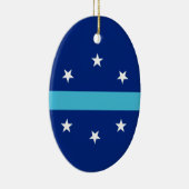 カリフォルニア州アナハイム国旗 セラミックオーナメント (右)