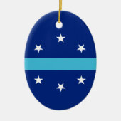 カリフォルニア州アナハイム国旗 セラミックオーナメント (正面)