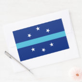 カリフォルニア州アナハイム国旗 長方形シール (封筒)