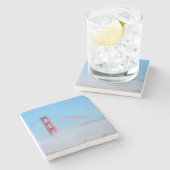 カリフォルニア州アメリカゴールデンゲートブリッジインモーニング ストーンコースター (横)