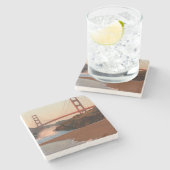 カリフォルニア州アメリカゴールデンゲートブリッジビュー ストーンコースター (横)