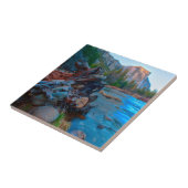 カリフォルニア州アメリカマーセド川の木の根 タイル (側面)