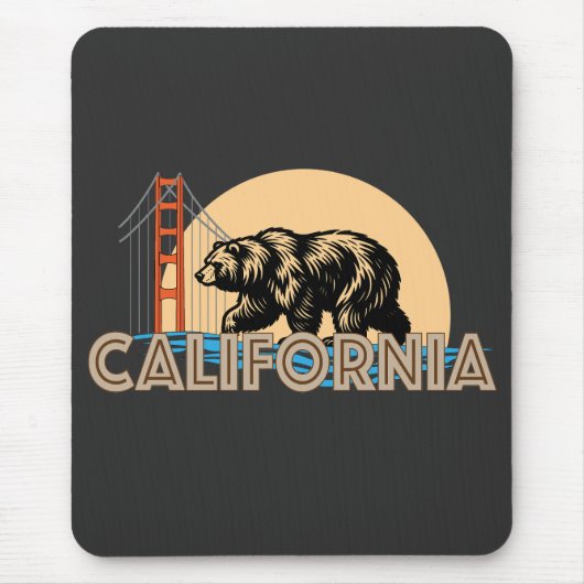 カリフォルニア州アメリカ合衆国 マウスパッド (正面)