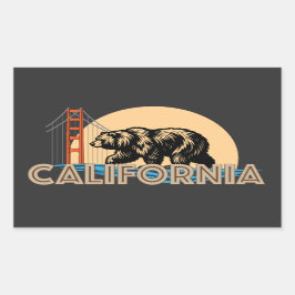 カリフォルニア州アメリカ合衆国 長方形シール
