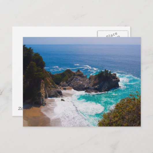 カリフォルニア州アメリカMcwayのビュー滝 ポストカード (正面/裏面)