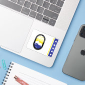 カリフォルニア州アラメダ州旗 シール (ノートパソコンとiPhone)