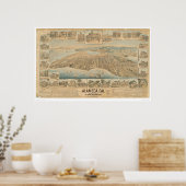 カリフォルニア州アラメダ。パノラママップ(0540A) ポスター (キッチン)