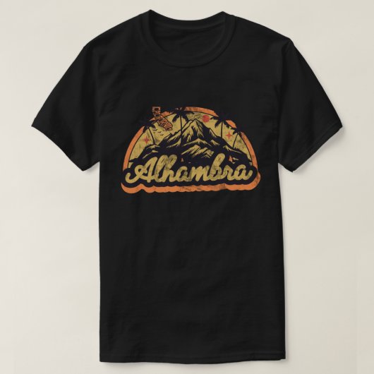 カリフォルニア州アルハンブラ Tシャツ (デザイン正面)