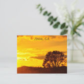 カリフォルニア州アンザの夕日 ポストカード (スタンド正面)