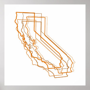 カリフォルニア州アンバーぼやけ ポスター