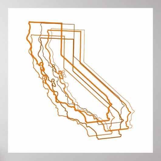 カリフォルニア州アンバーぼやけ ポスター (正面)
