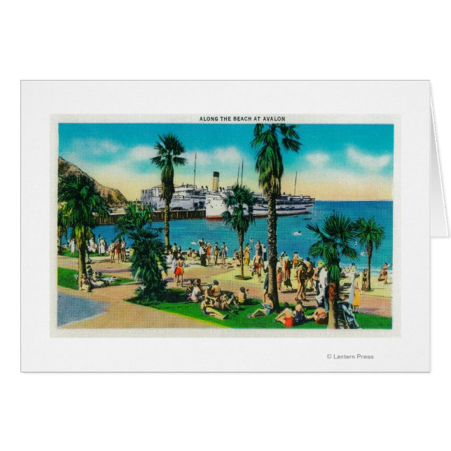 カリフォルニア州アヴァロンカタリナ島のビーチ沿い (正面横)