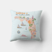 カリフォルニア州アートマップ クッション (裏面)