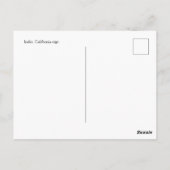 カリフォルニア州インディオの看板 ポストカード (裏面)