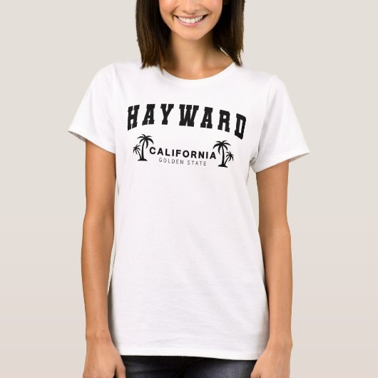 カリフォルニア州ウィメンズホワイトヘイワード Tシャツ (正面)