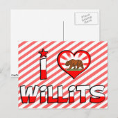 カリフォルニア州ウィリッツ ポストカード (正面/裏面)