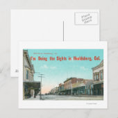 カリフォルニア州ウェストストリートヘルズバーグのビュー ポストカード (正面/裏面)