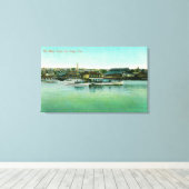 カリフォルニア州ウォーターフロントサンディエゴの景色 キャンバスプリント (インサイチュ (ウッドフロア))