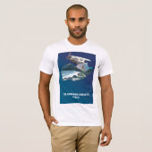 カリフォルニア州エルドラド郡の地図 Tシャツ (正面フル)