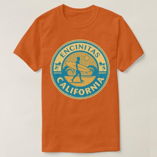 カリフォルニア州エンシニタス Tシャツ (デザイン正面)