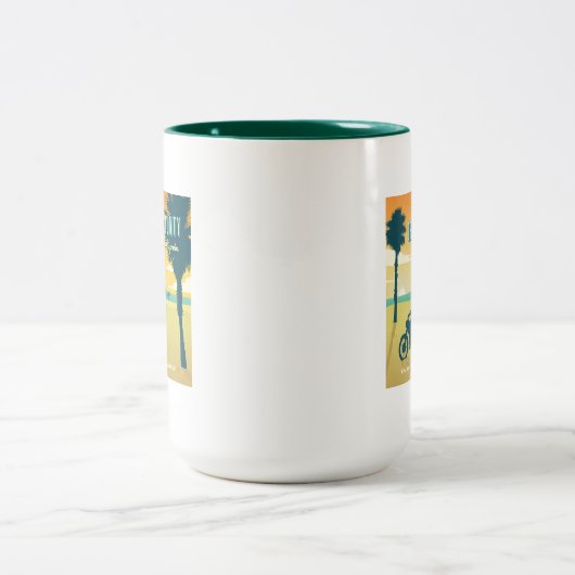 カリフォルニア州オレンジカウンティビーチ ツートーンマグカップ (中央)