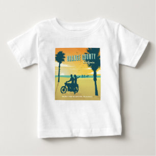 カリフォルニア州オレンジカウンティビーチ ベビーTシャツ