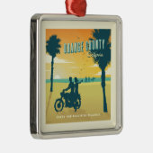 カリフォルニア州オレンジカウンティビーチ メタルオーナメント (右)