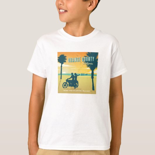 カリフォルニア州オレンジカウンティビーチ Tシャツ (正面)