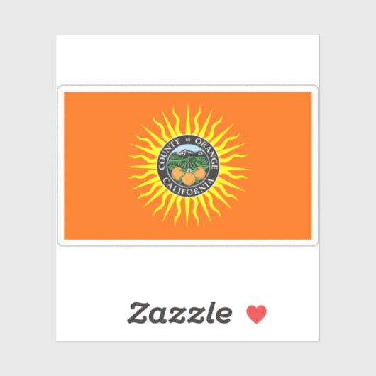 カリフォルニア州オレンジ州旗 シール (シート)
