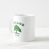カリフォルニア州オークランドの旗 コーヒーマグカップ (正面左)
