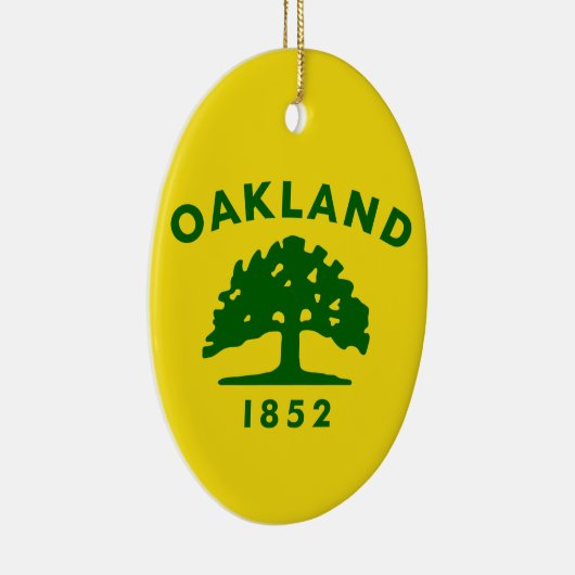 カリフォルニア州オークランド国旗 セラミックオーナメント (右)