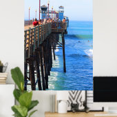 カリフォルニア州オーシャンサイド埠頭 ポスター (ホームオフィス)