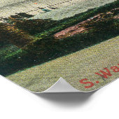 カリフォルニア州オーシャンサンタクルーズの米国軍艦の眺め ポスター (角)