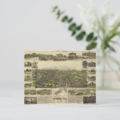 カリフォルニア州オーバーンの空中写真(1887年) ポストカード (スタンド正面)