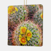 カリフォルニア州カクタス·クローズアップ セラミックオーナメント (左)