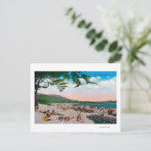 カリフォルニア州カーメルのビーチシーン ポストカード (スタンド正面)