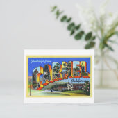 カリフォルニア州カーメルのヴィンテージ・グリーティング ポストカード (スタンド正面)