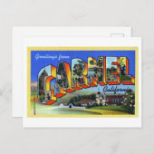 カリフォルニア州カーメルのヴィンテージ・グリーティング ポストカード (正面/裏面)