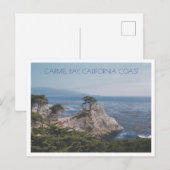 カリフォルニア州カーメル湾の海岸 ビンテージ写真 ポストカード (正面/裏面)