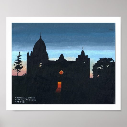 カリフォルニア州カーメル、ミッション・サン・カルロス ポスター (正面)