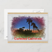 カリフォルニア州カールスバッドのポストカードサンセット ポストカード (正面/裏面)