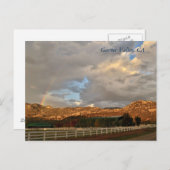 カリフォルニア州ガーナーバレーのレインボーハガキ ポストカード (正面/裏面)